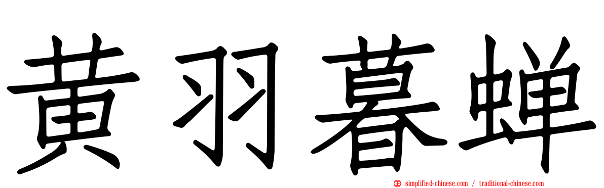 黄羽暮蝉