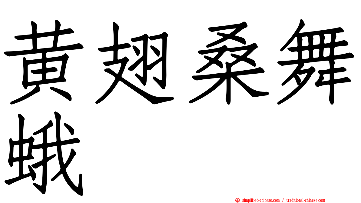 黄翅桑舞蛾