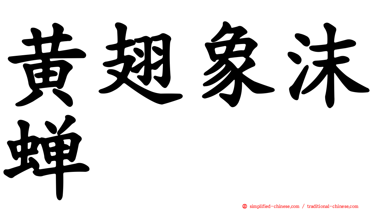 黄翅象沫蝉
