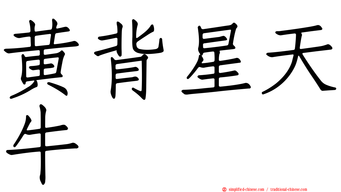 黄背星天牛