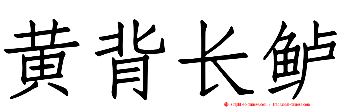 黄背长鲈