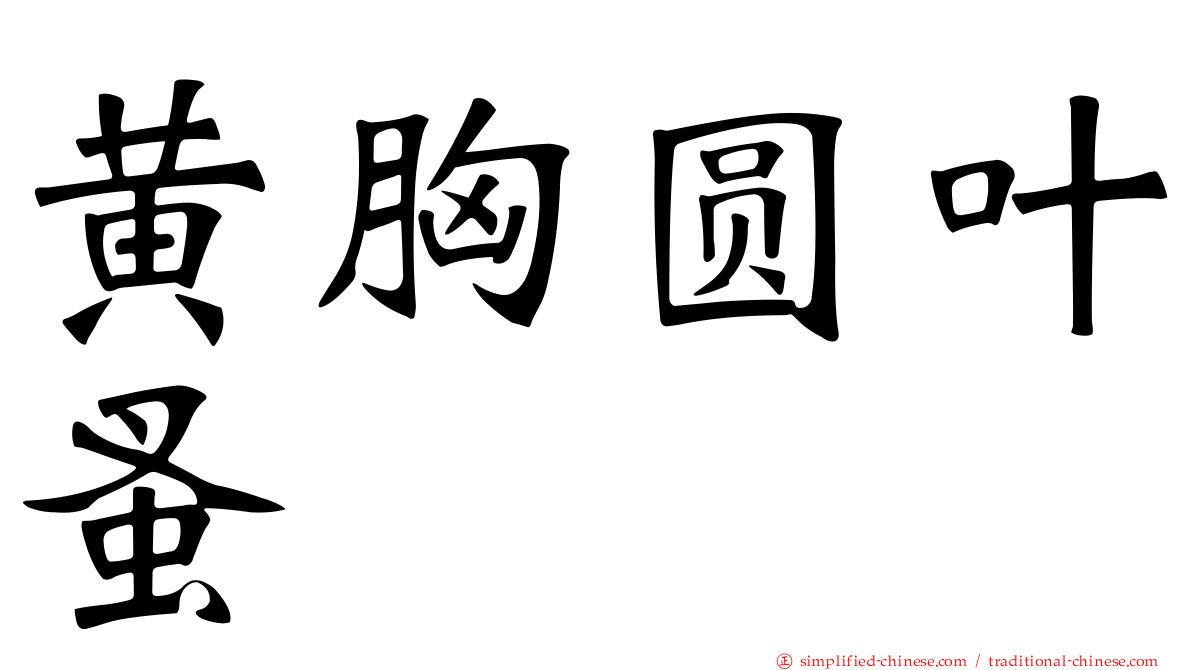 黄胸圆叶蚤