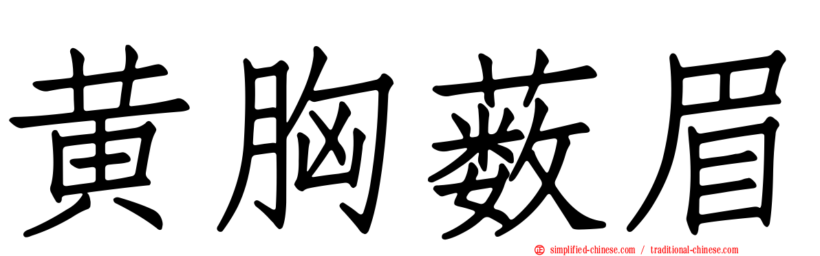 黄胸薮眉