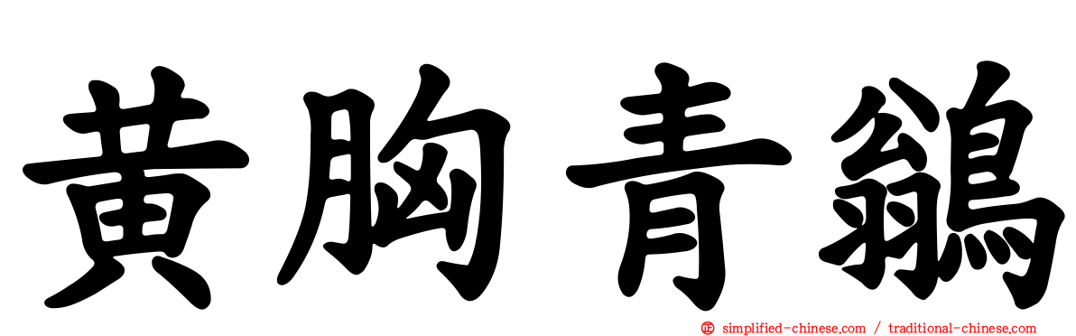 黄胸青鹟