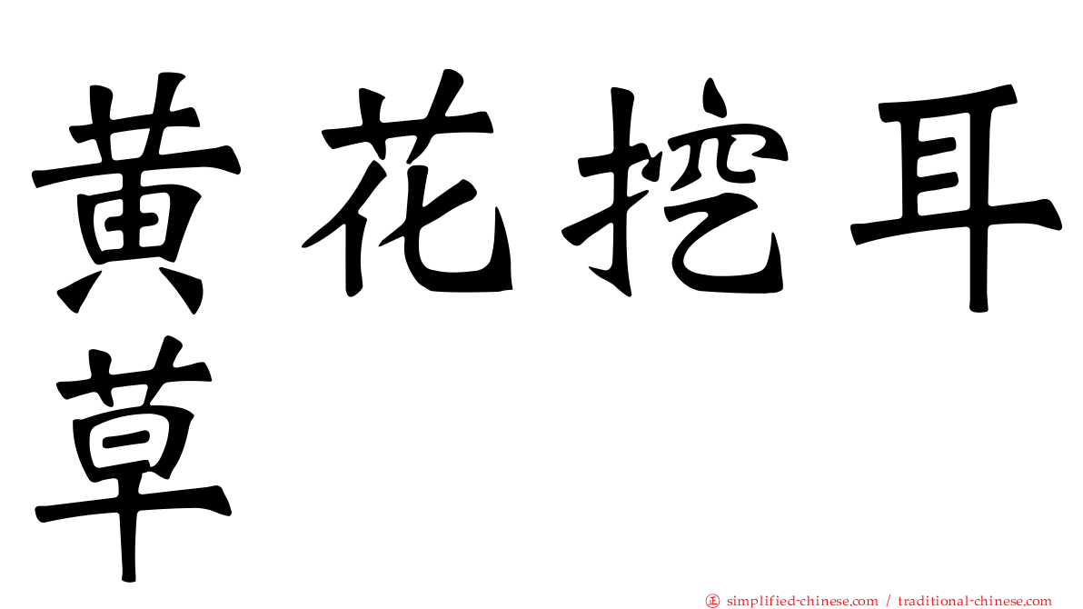 黄花挖耳草