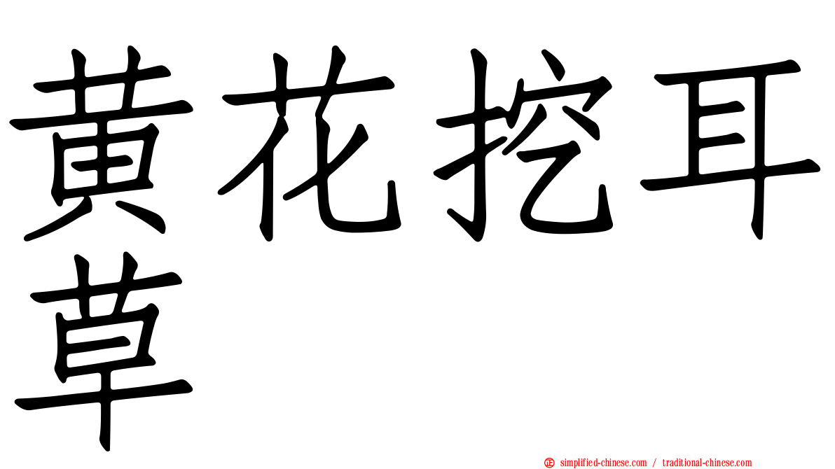 黄花挖耳草