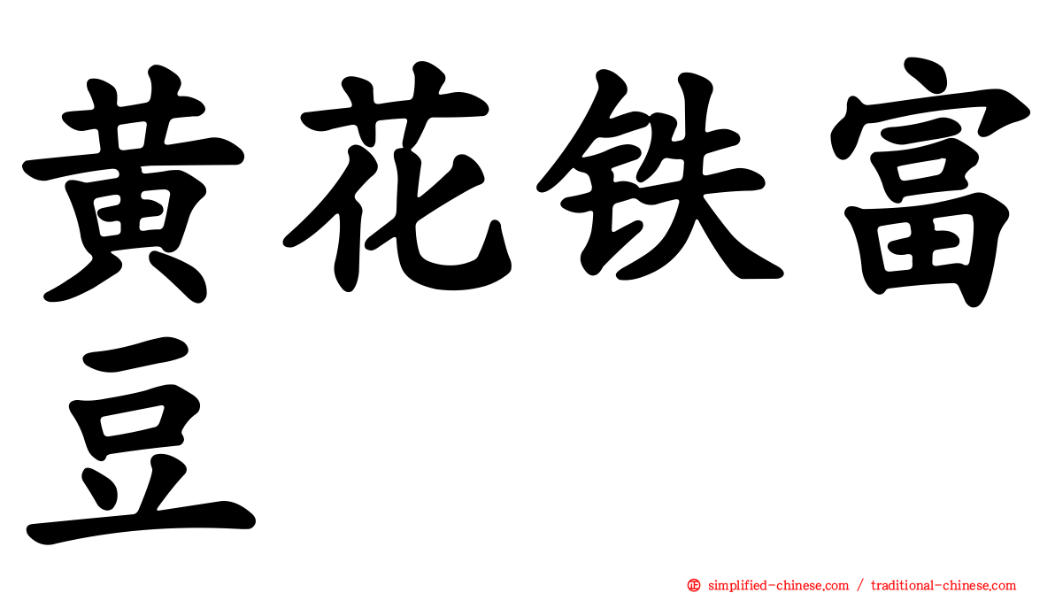 黄花铁富豆