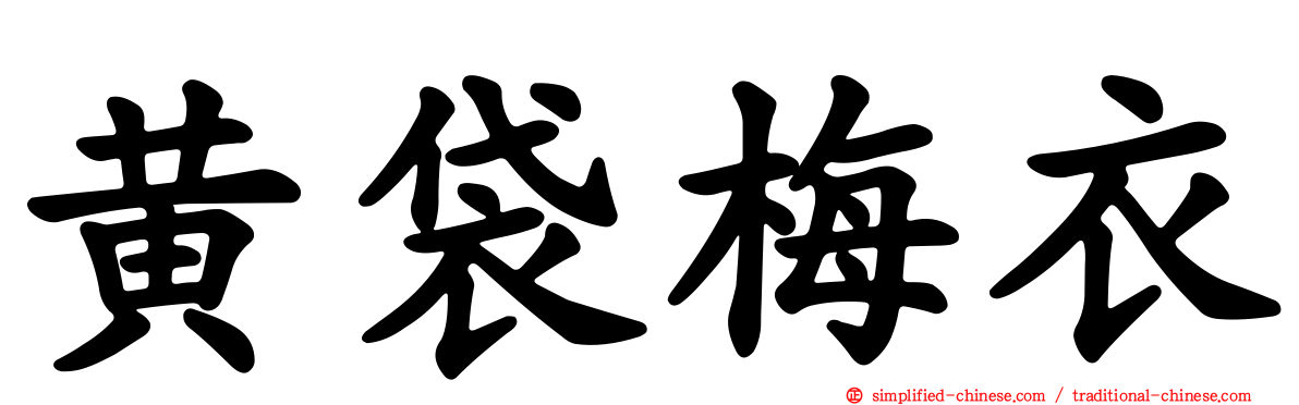 黄袋梅衣