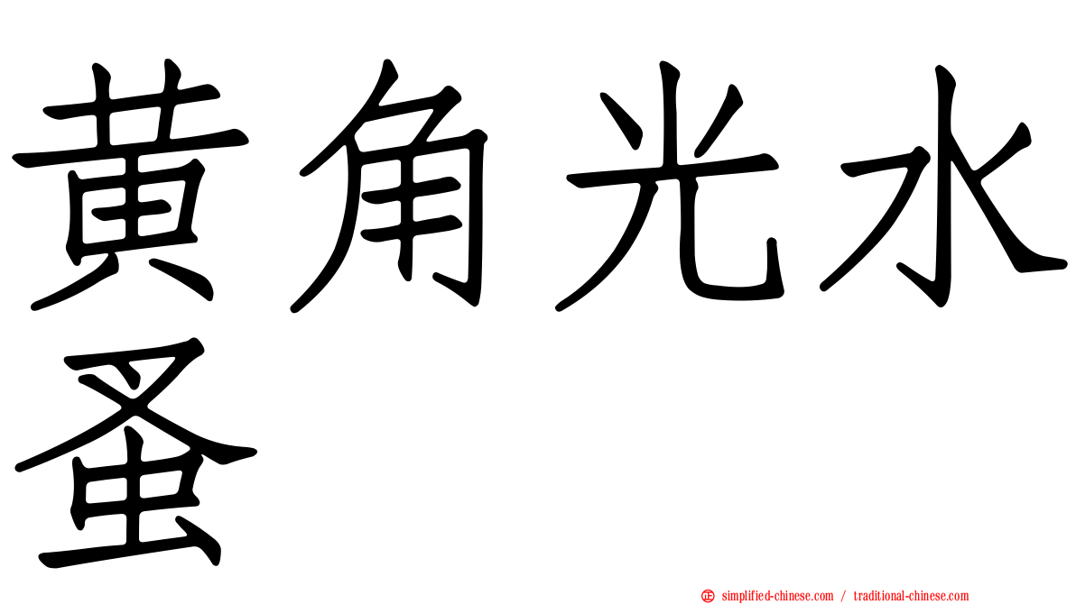 黄角光水蚤