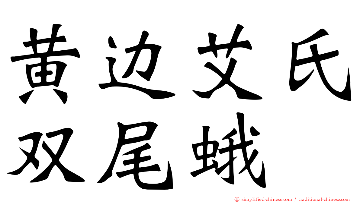 黄边艾氏双尾蛾