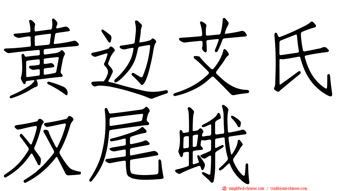 黄边艾氏双尾蛾