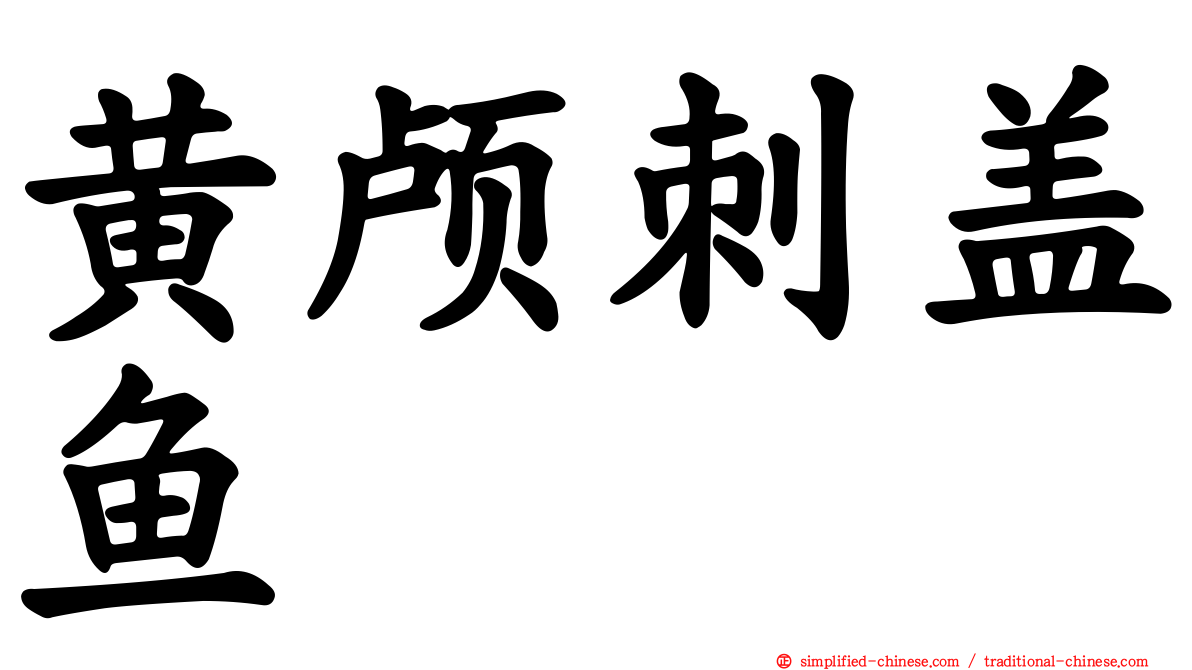 黄颅刺盖鱼