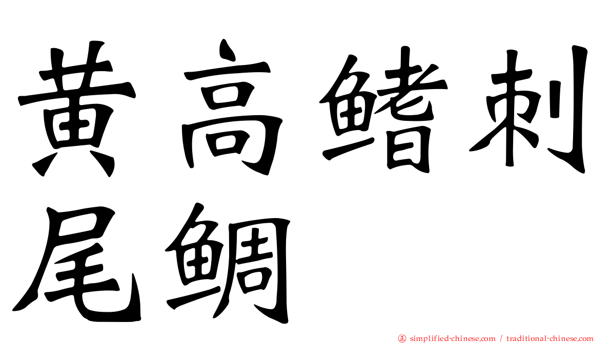 黄高鳍刺尾鲷