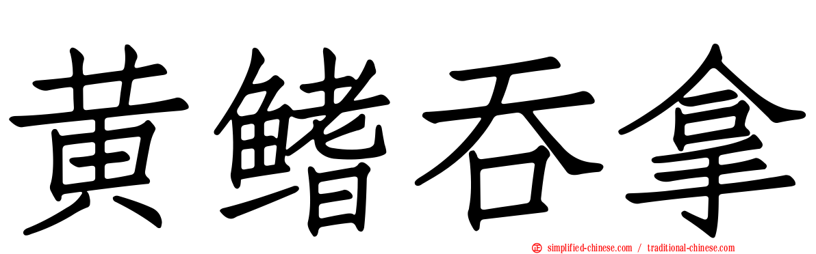 黄鳍吞拿