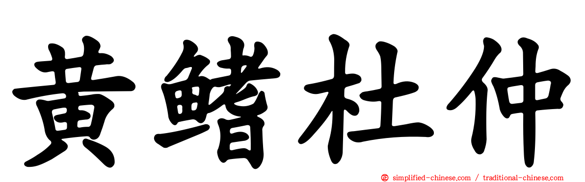 黄鳍杜仲