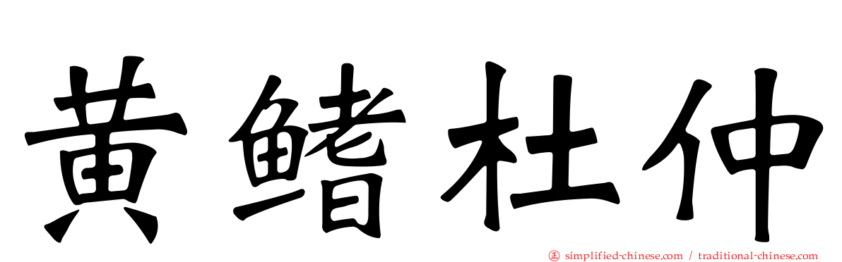黄鳍杜仲
