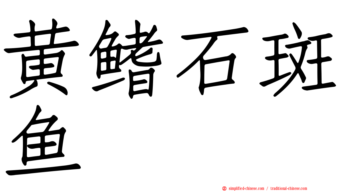 黄鳍石斑鱼