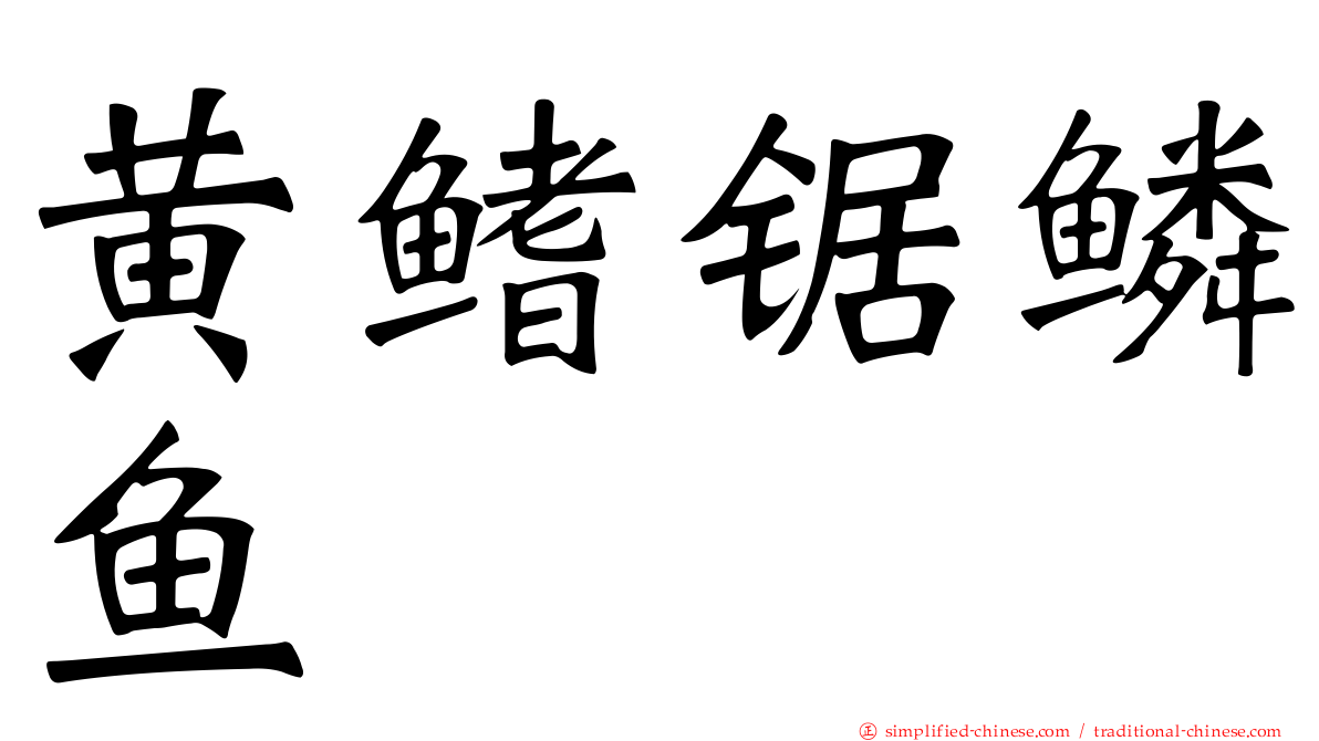 黄鳍锯鳞鱼