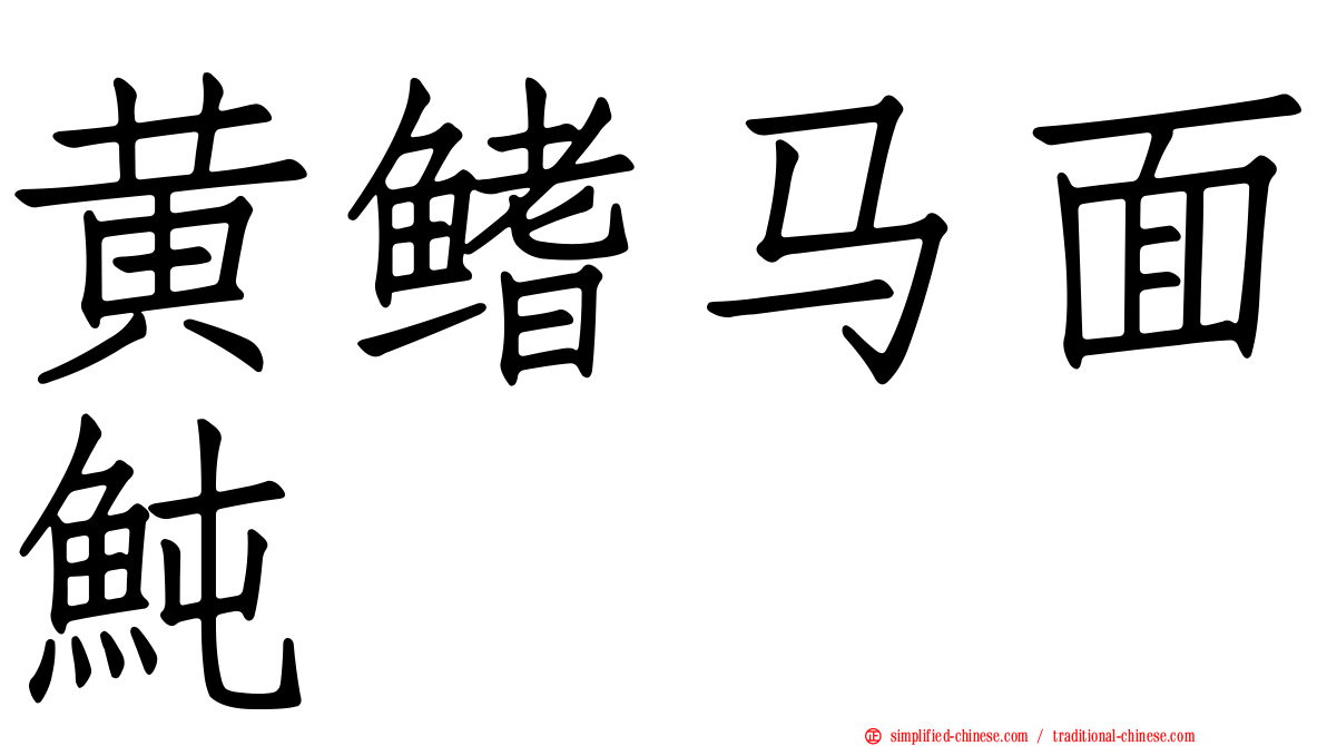 黄鳍马面鲀