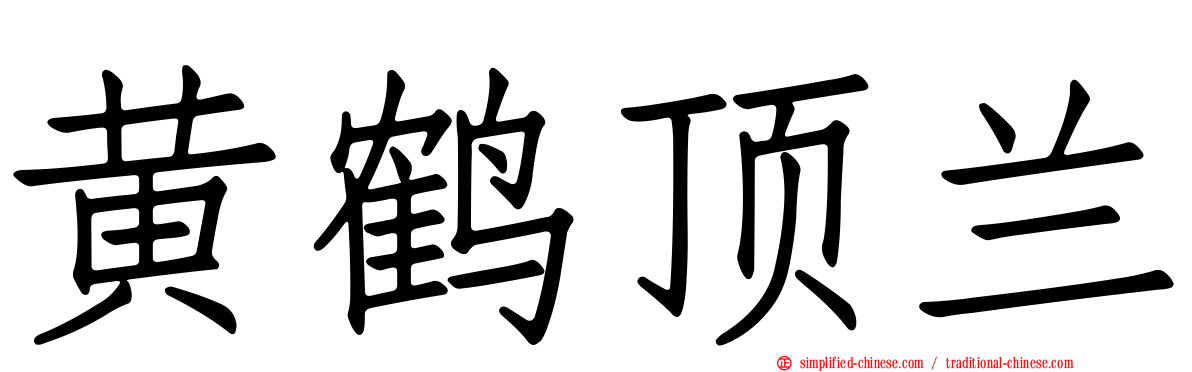 黄鹤顶兰