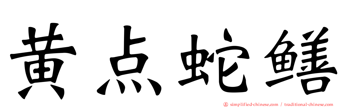 黄点蛇鳝