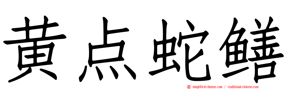 黄点蛇鳝