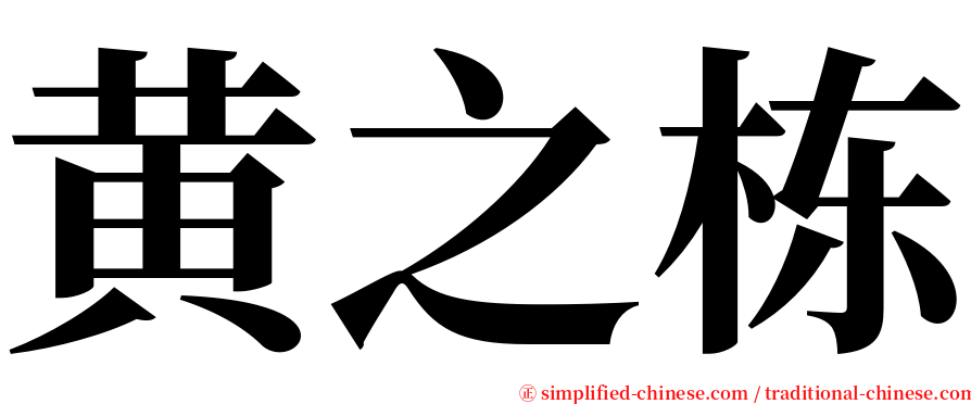 黄之栋 serif font