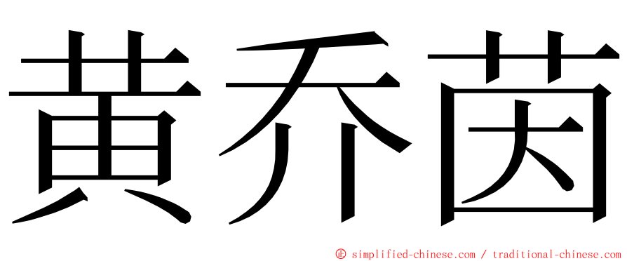 黄乔茵 ming font