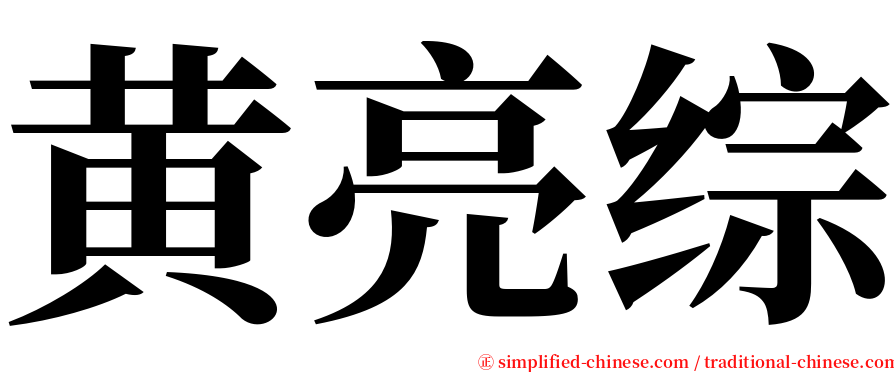 黄亮综 serif font