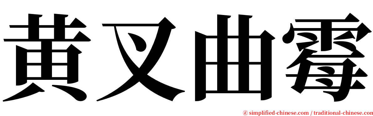 黄叉曲霉 serif font