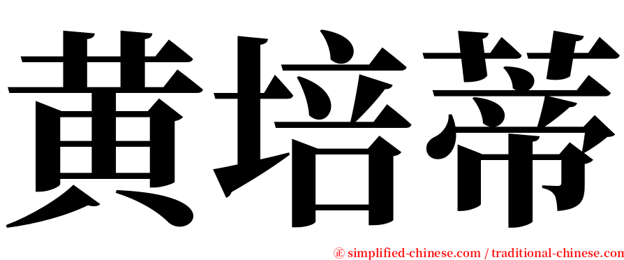 黄培蒂 serif font