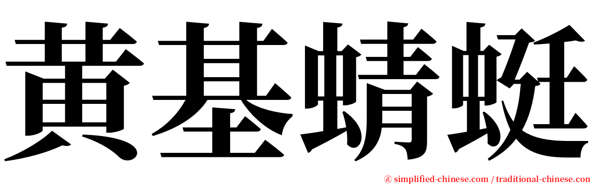 黄基蜻蜓 serif font