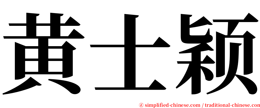 黄士颖 serif font