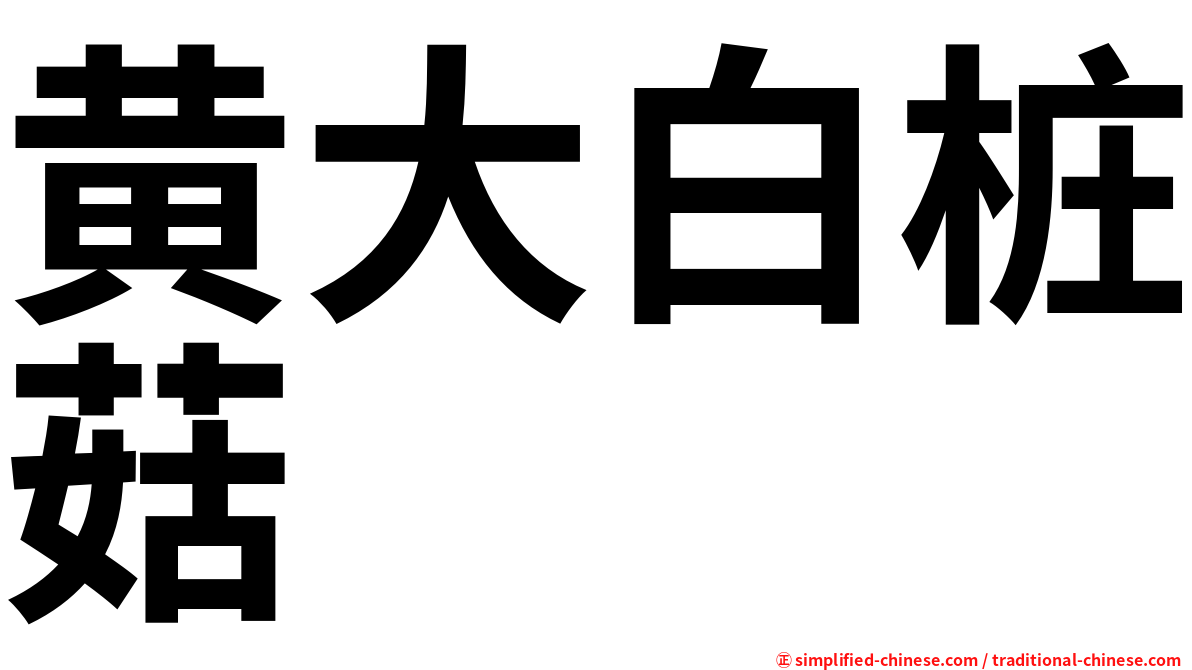 黄大白桩菇