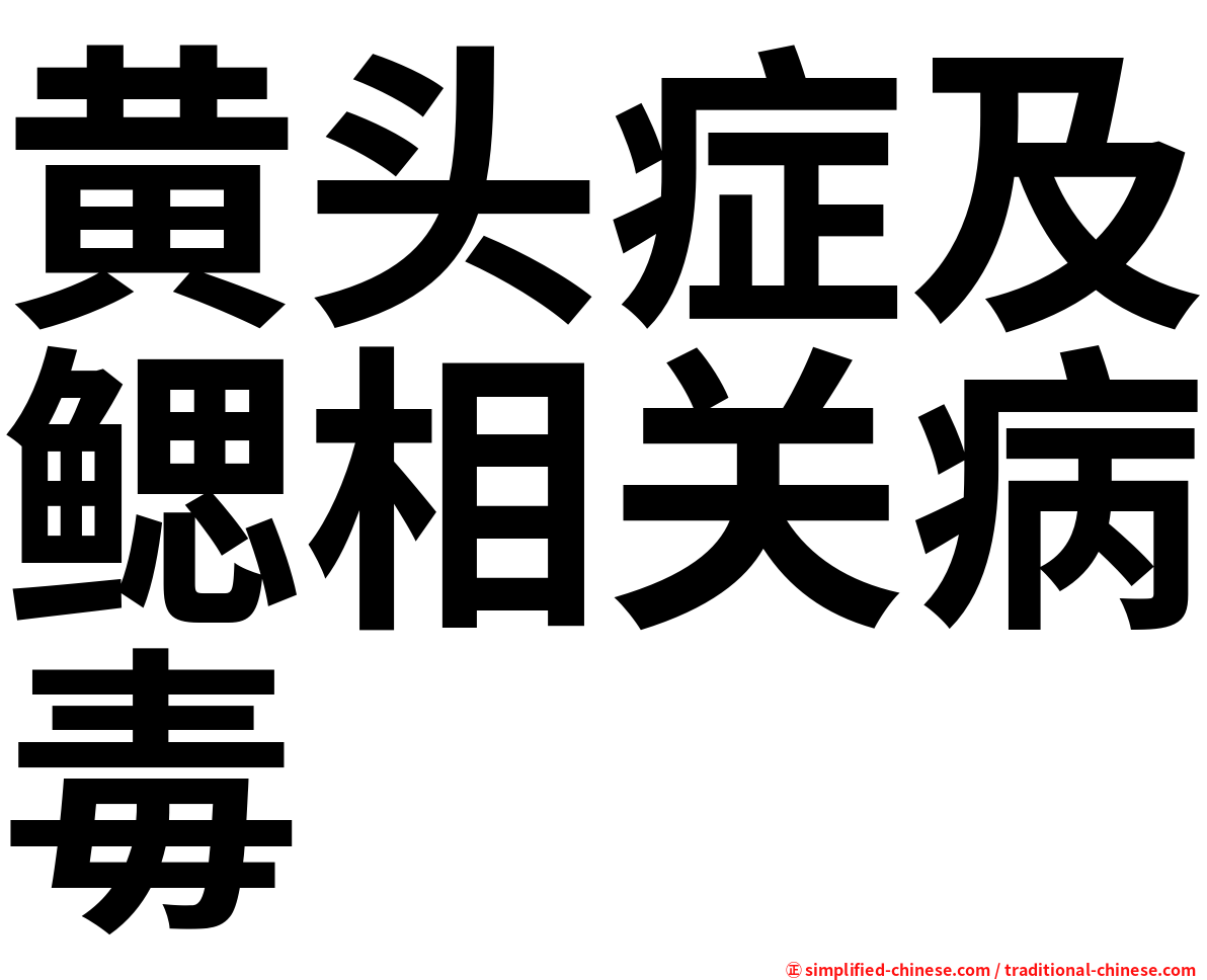 黄头症及鳃相关病毒