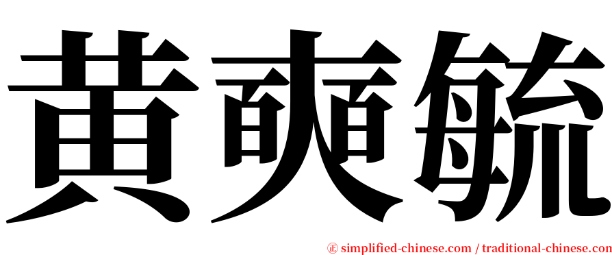 黄奭毓 serif font