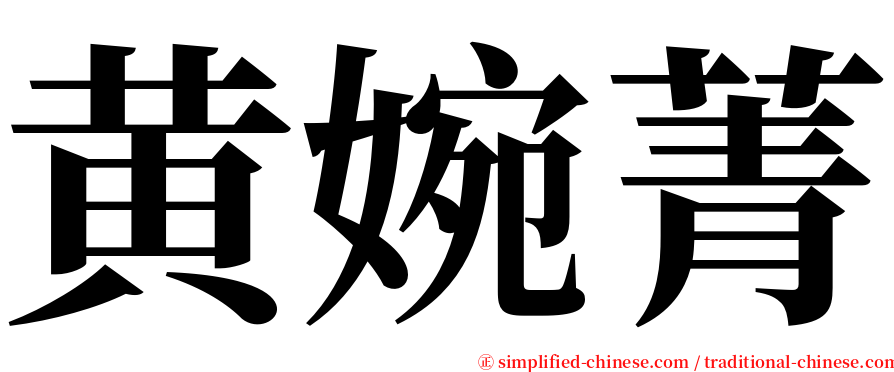 黄婉菁 serif font