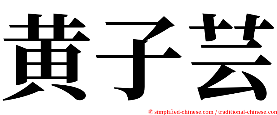 黄子芸 serif font