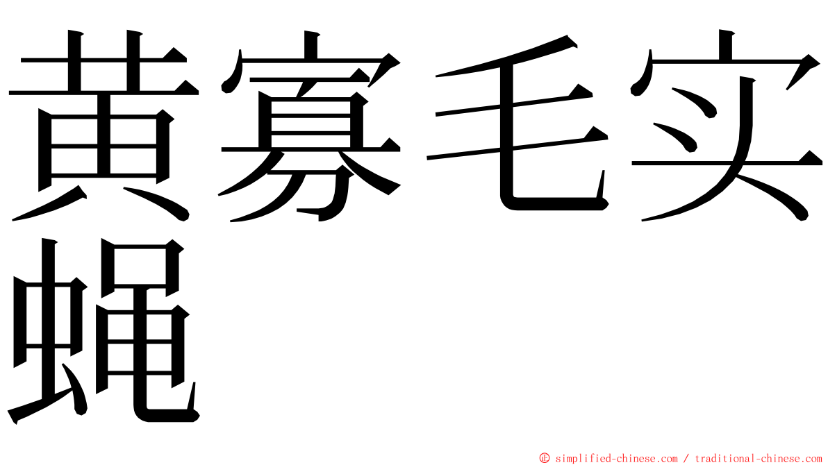 黄寡毛实蝇 ming font