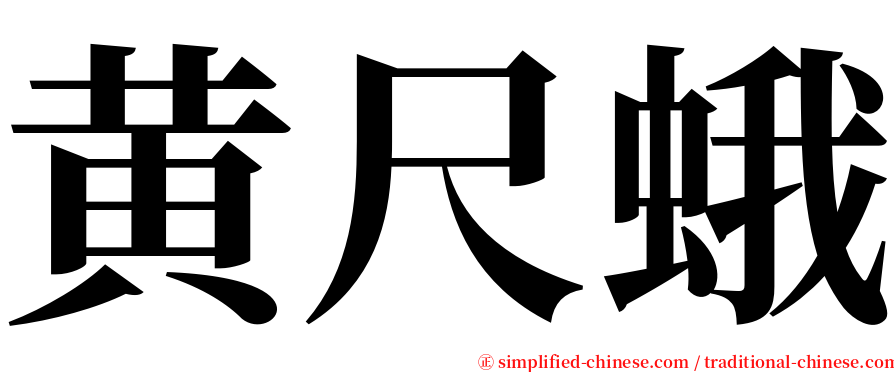 黄尺蛾 serif font