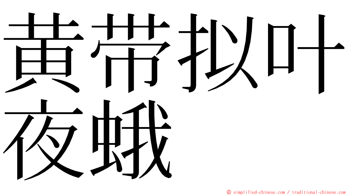 黄带拟叶夜蛾 ming font