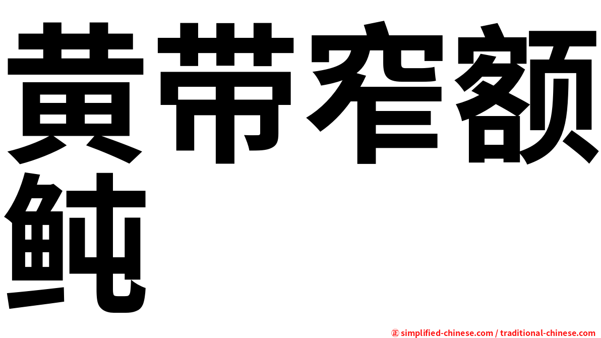 黄带窄额鲀