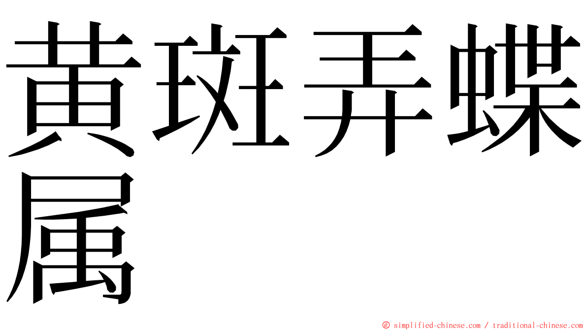 黄斑弄蝶属 ming font