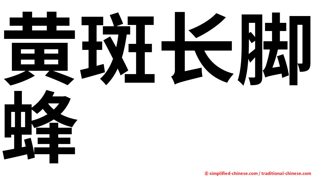 黄斑长脚蜂