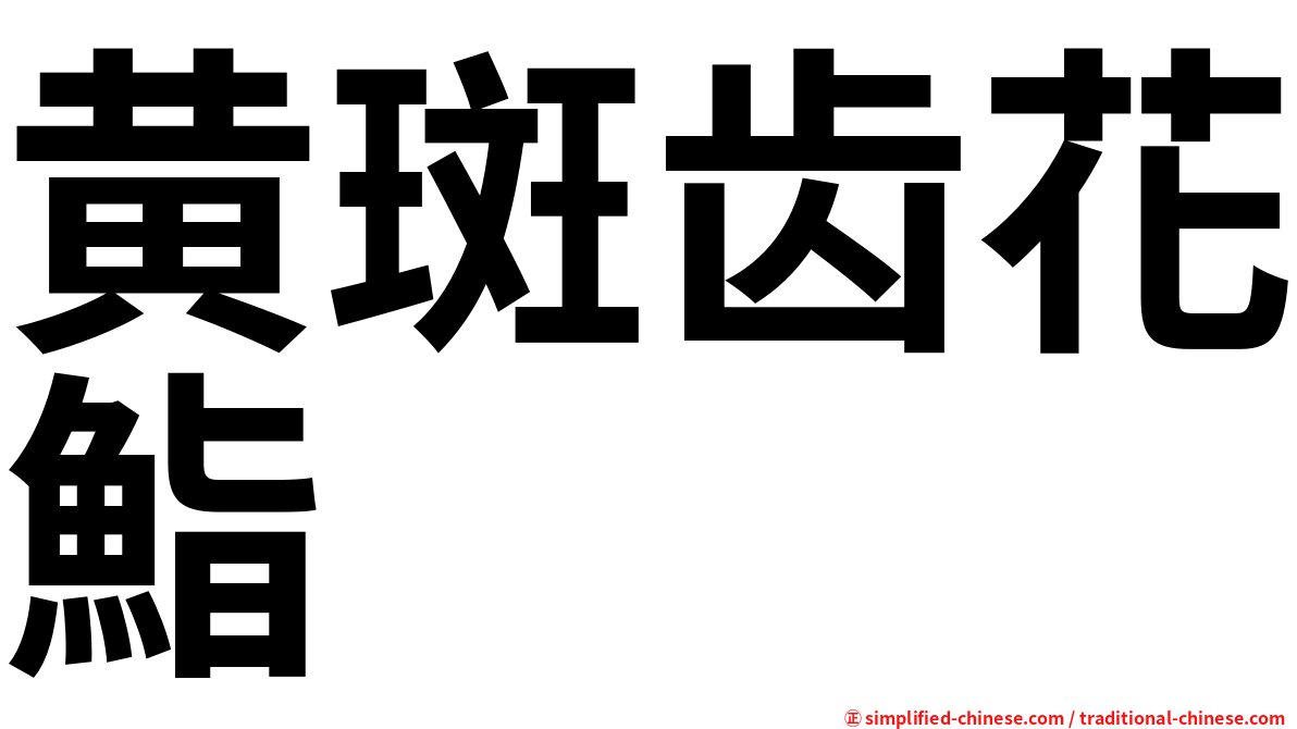 黄斑齿花鮨