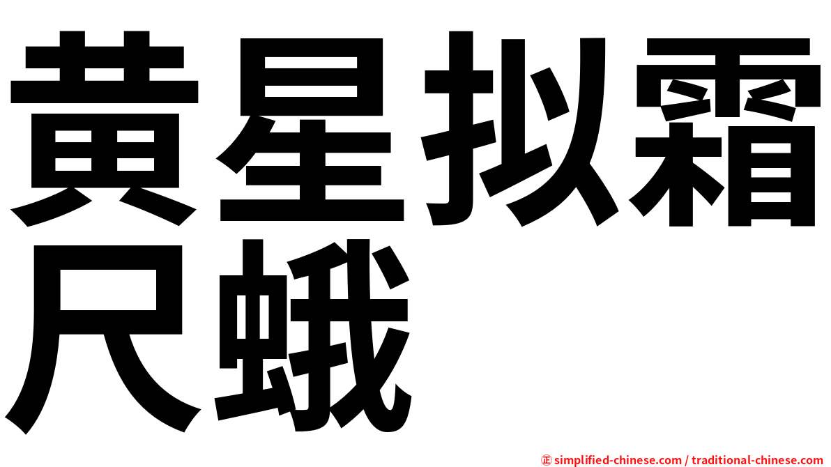 黄星拟霜尺蛾