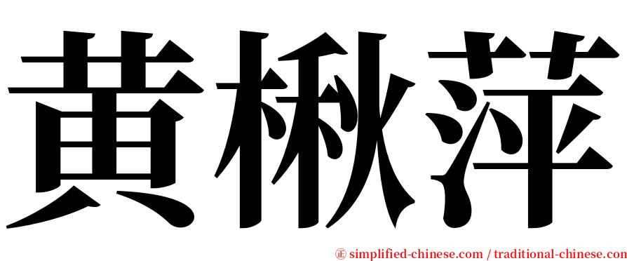 黄楸萍 serif font