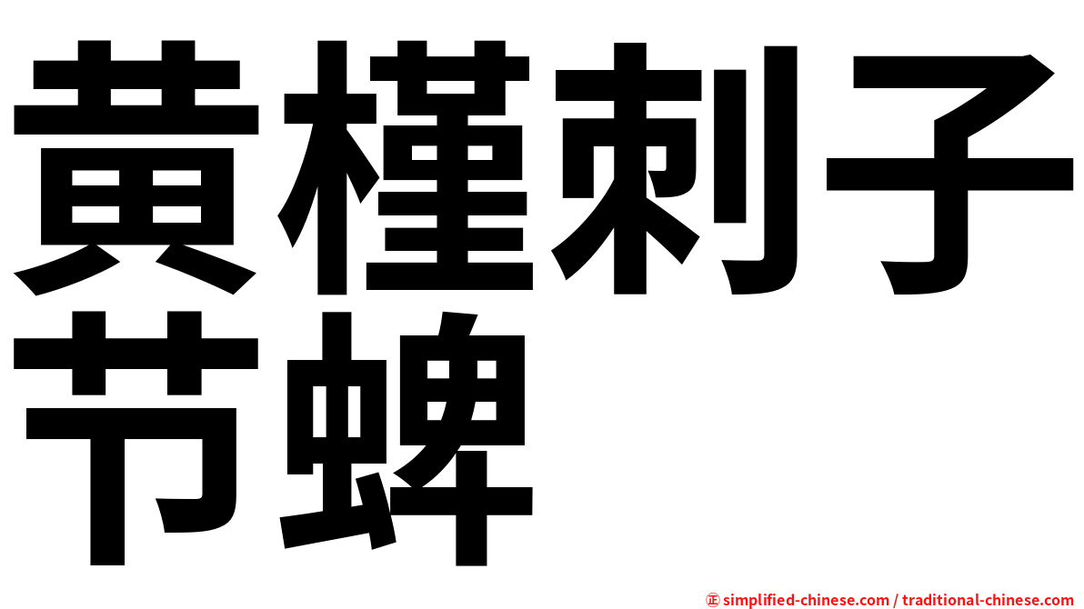 黄槿刺子节蜱