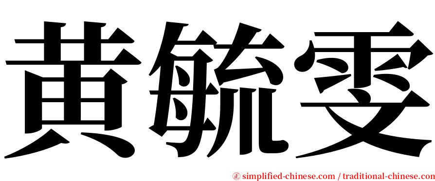黄毓雯 serif font