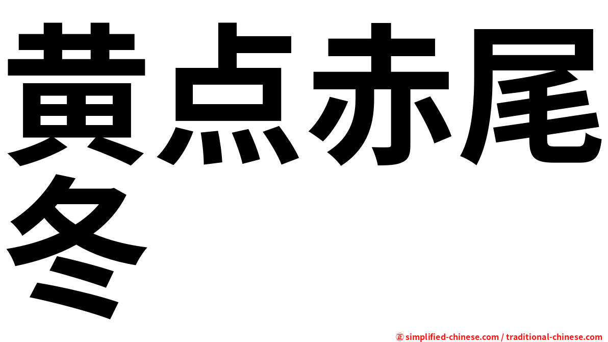 黄点赤尾冬